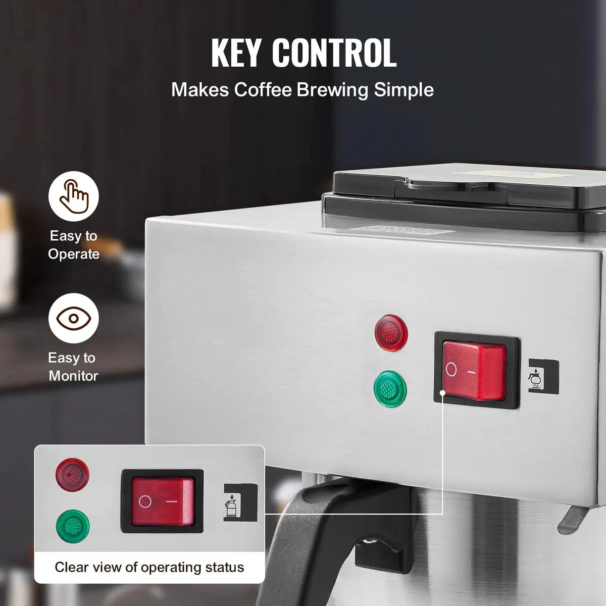 SucceBuy Cups Commercial Drip Coffee Maker Coffee Maker Machine — product view 4
