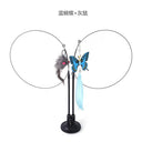 Interactive Feather Cat Wand Toy with Suction Cup Base