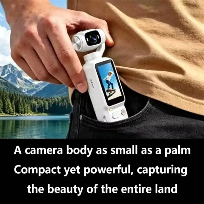 Lenovo HD 4K Action Camera 180° Rotatable Video Recording Entry Portable Action Camera For Vlog YouTube Tiktok Girls Record Life