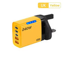 240W GaN Fast Charger - LED Light And 5 Ports