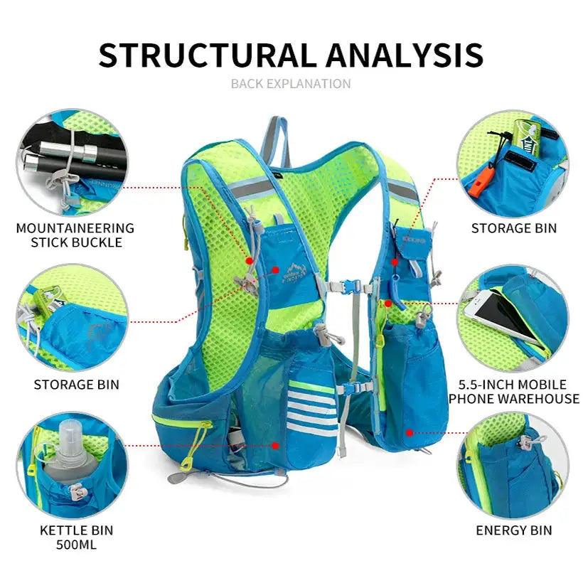 Hydration Running Backpack Vest For Cycling And Hiking — product view 13