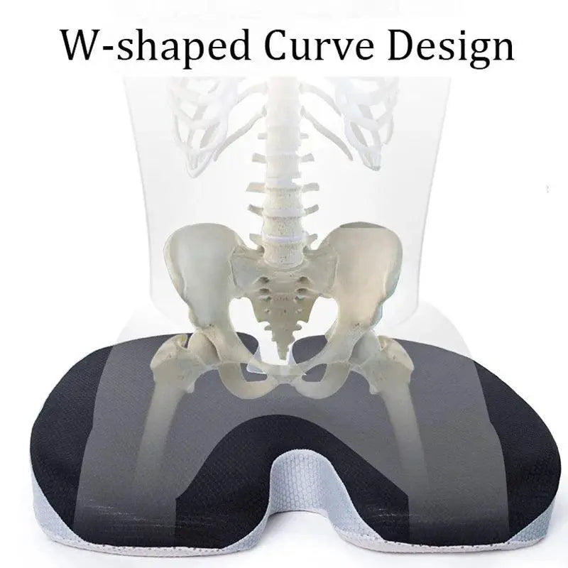 Gel Memory Foam Seat Cushion for Pain Relief and Comfort
