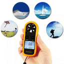 Digital Anemometer 0-30m/s Wind Speed Meter Mini Air Velocity Airflow -10°C ~ 45°C Temperature Tester with LCD Backlight Lanyard