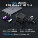 ALLPOWERS 31000mAh SOLAX P100 Portable Power Station 99.2wh Solar Generator with USB-C USB-A Outlet for Camping Home RVs Hunting