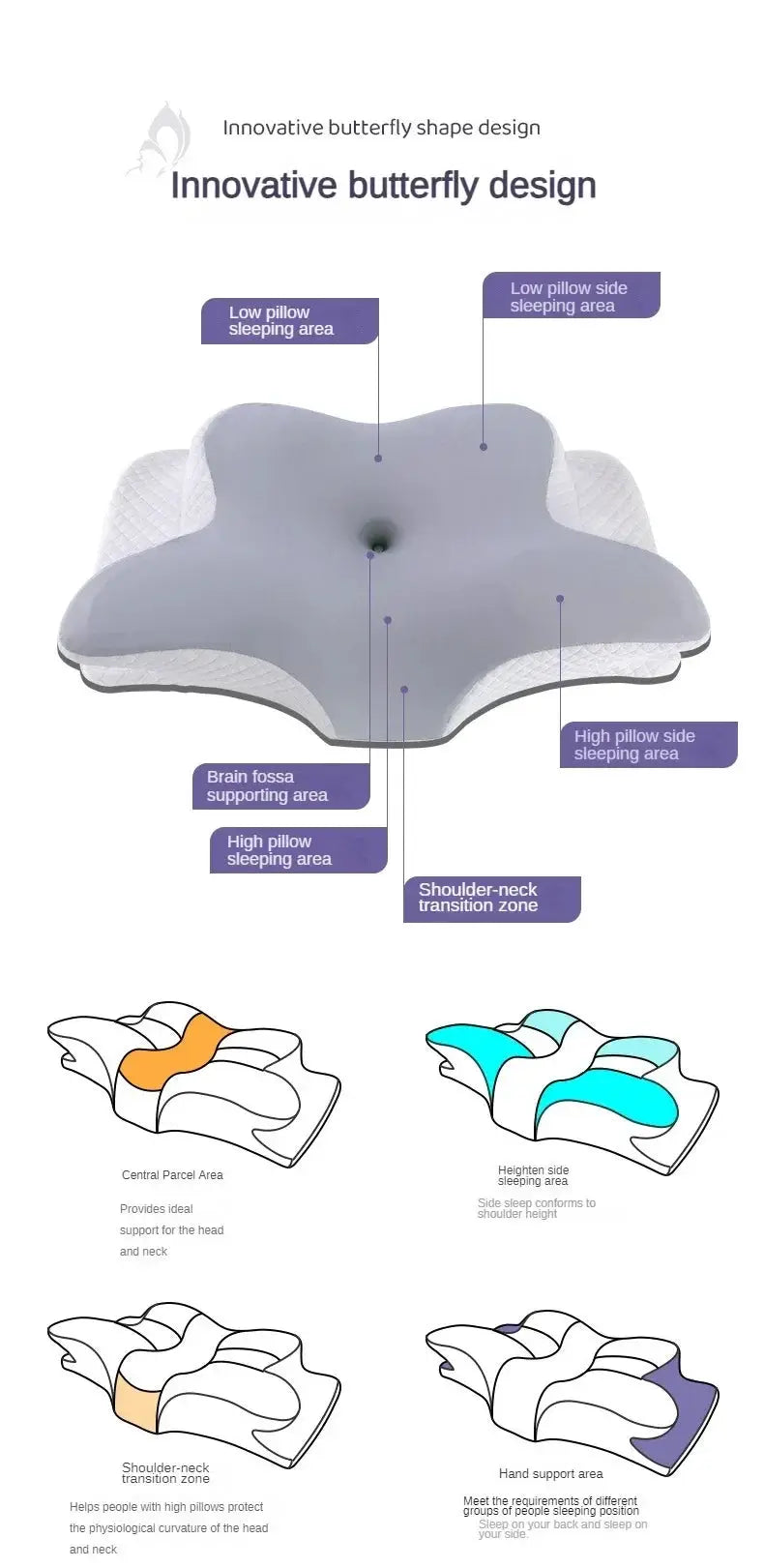 Pillow for Side Sleepers Neck Support — product view 9