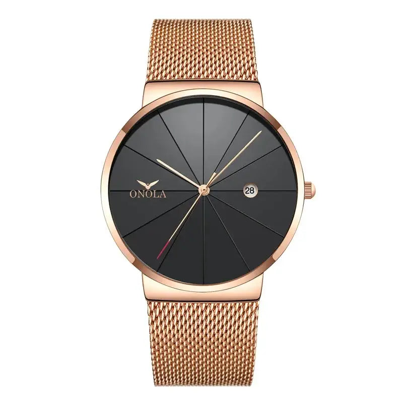 Onola Mens Gold Waterproof Quartz Watch — product image 9