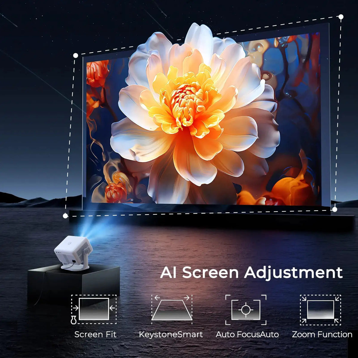 LynCast Projector Native , Android Auto Focus & Keystone ° — product view 4