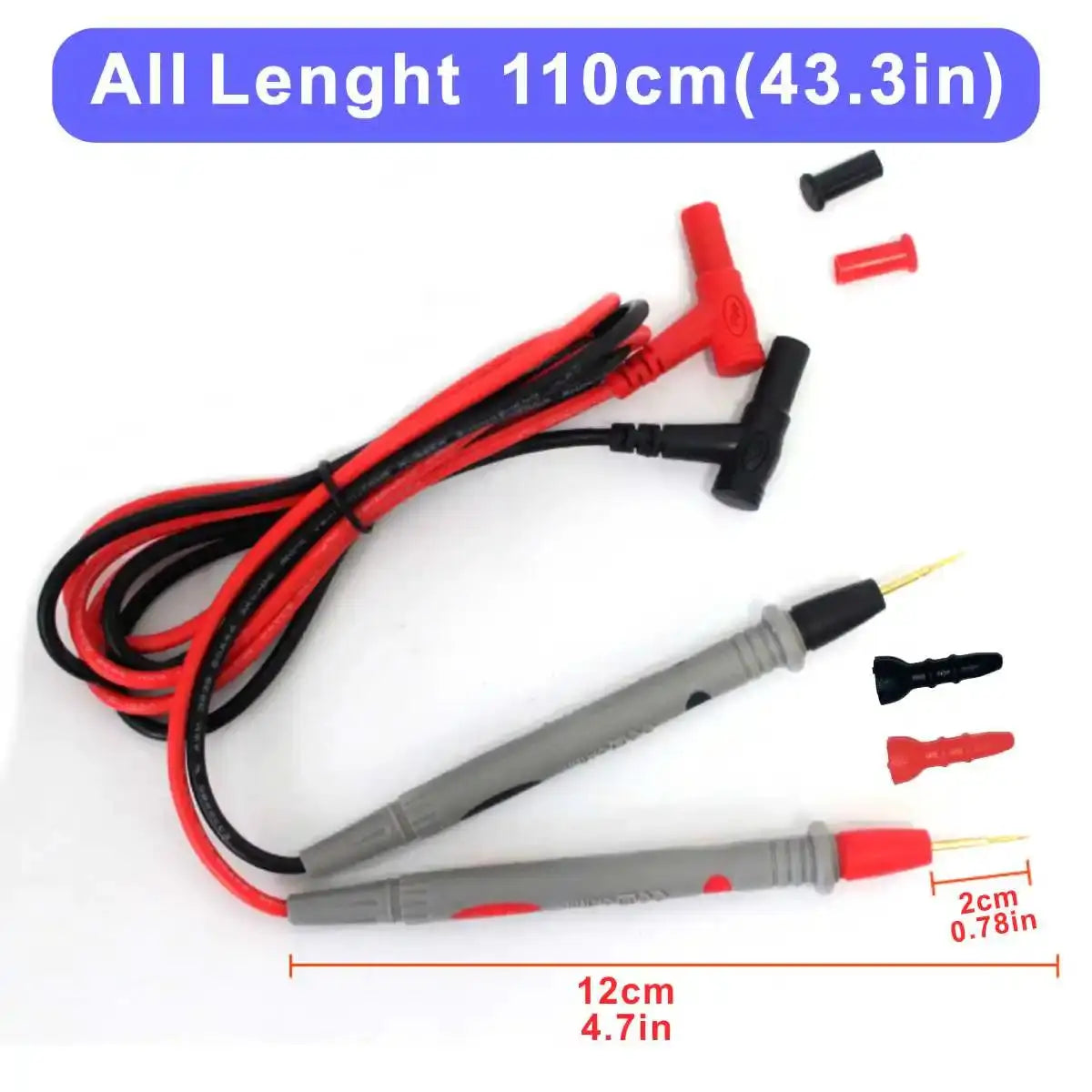 Multimeter Probe Test Line Multimeter Test Leads 1000V/20A (Gold-Plated Special Tip)