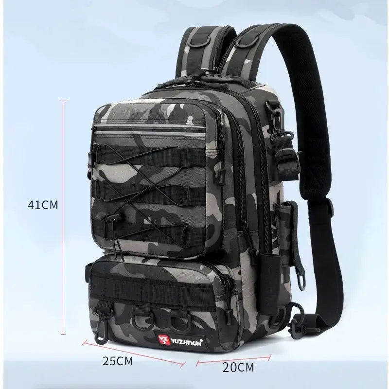 Camouflage Lure Fishing Backpack Large Capacity Carrier