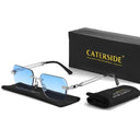 Stylish Rimless Pilot Sunglasses with UV400 Protection