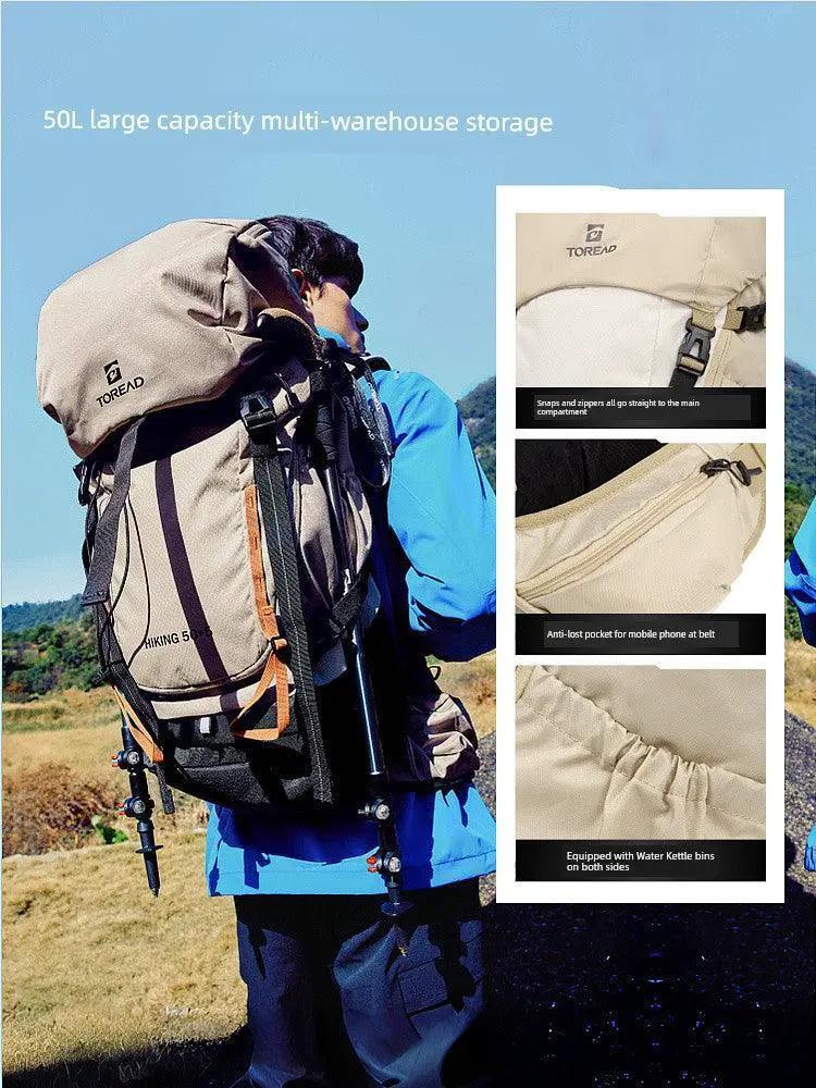 Pathfinder 50L Unisex Outdoor Wear Resistant Hiking Backpack