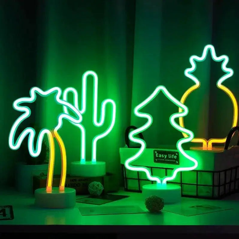 Neon Star Moon LED USB Night Light for Home Decor Accent