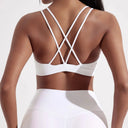 Breathable Cross Fitness Bra Nylon Spandex Top