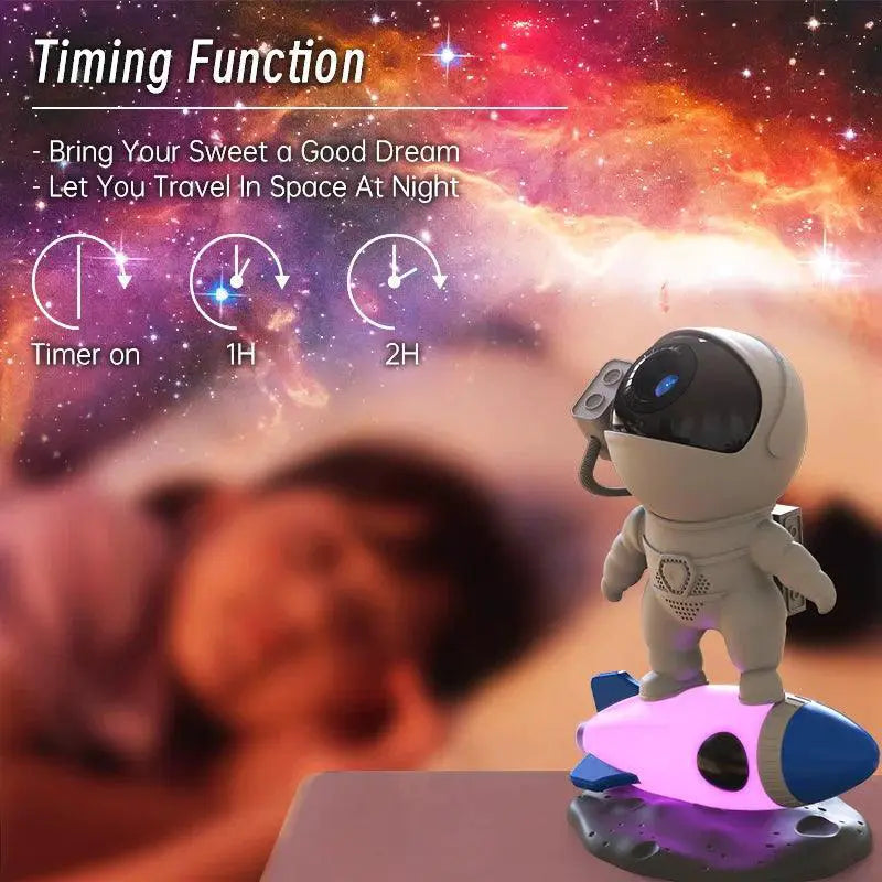Cosmic Astronaut Galaxy Projector 360 Rotating Star Light