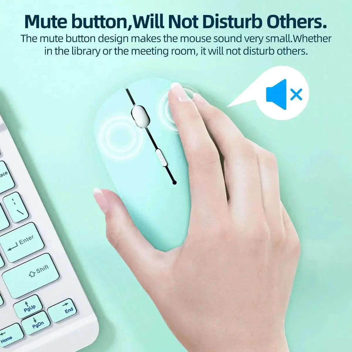 Bluetooth Wireless Mouse With Long Battery Life For Gaming