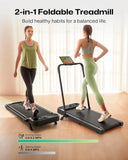 Smart AI Under Desk Walking Pad Treadmill Incline Safety Bar