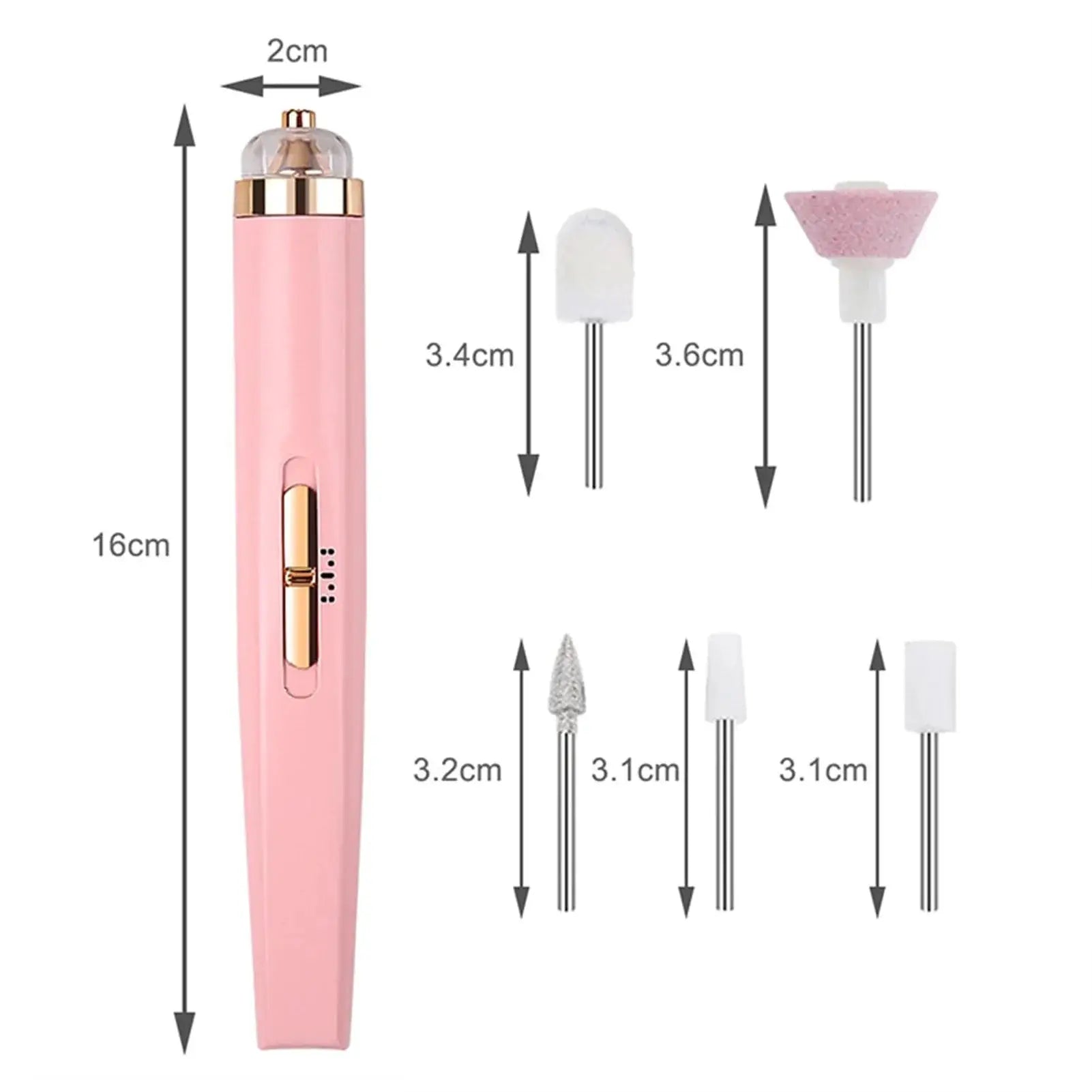 Electric Nail Polisher Drill Machine With Light 5 In 1 Tools