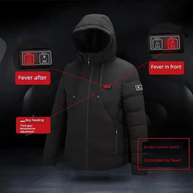 Heated Winter Coat for Men Keeps Warmth — product view 9