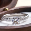 Moissanite Ring in Sterling Silver Suitable