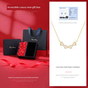 Four-Leaf Clover Foldable Sterling Silver Clavicle Chain