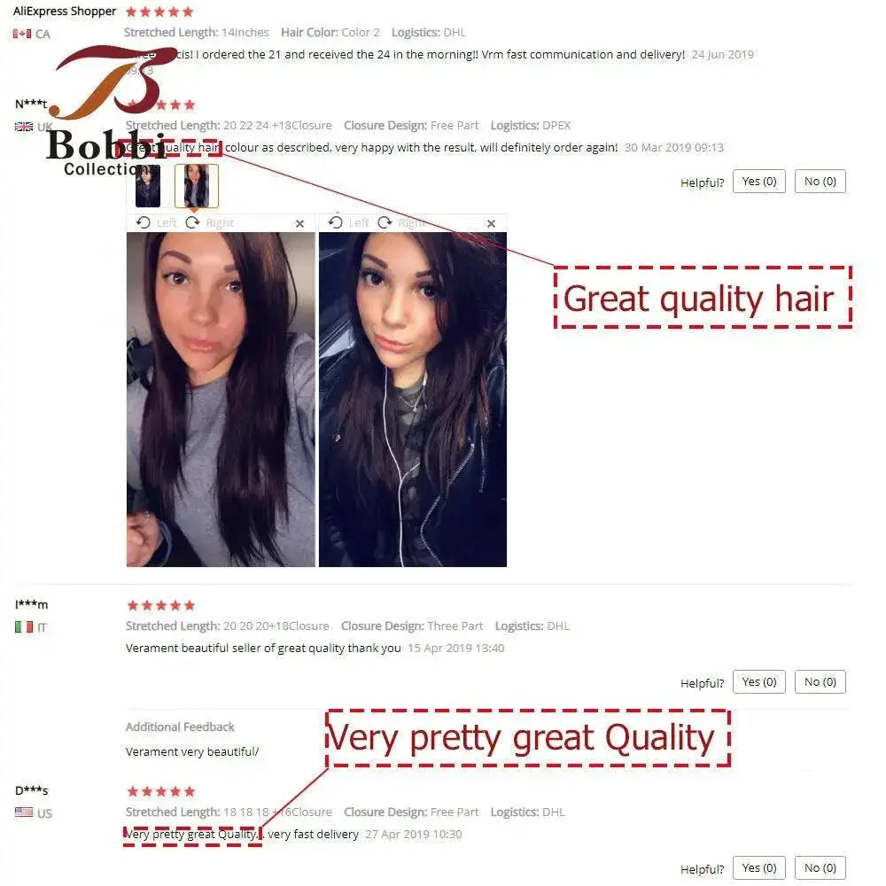 Luxe Brown Remy Human Hair Bundles Premium Extension Set