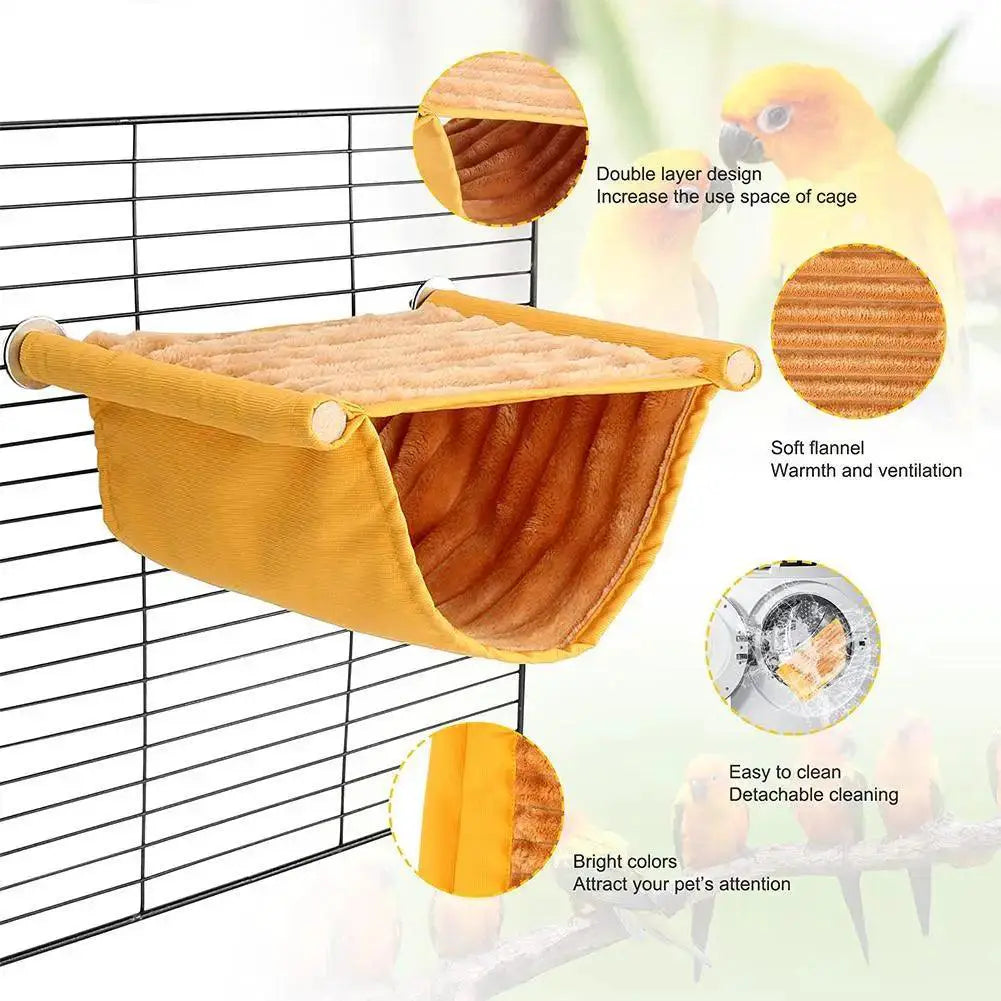 Pet Hammock Nest Bed For Parrots And Hamsters Cozy Washable