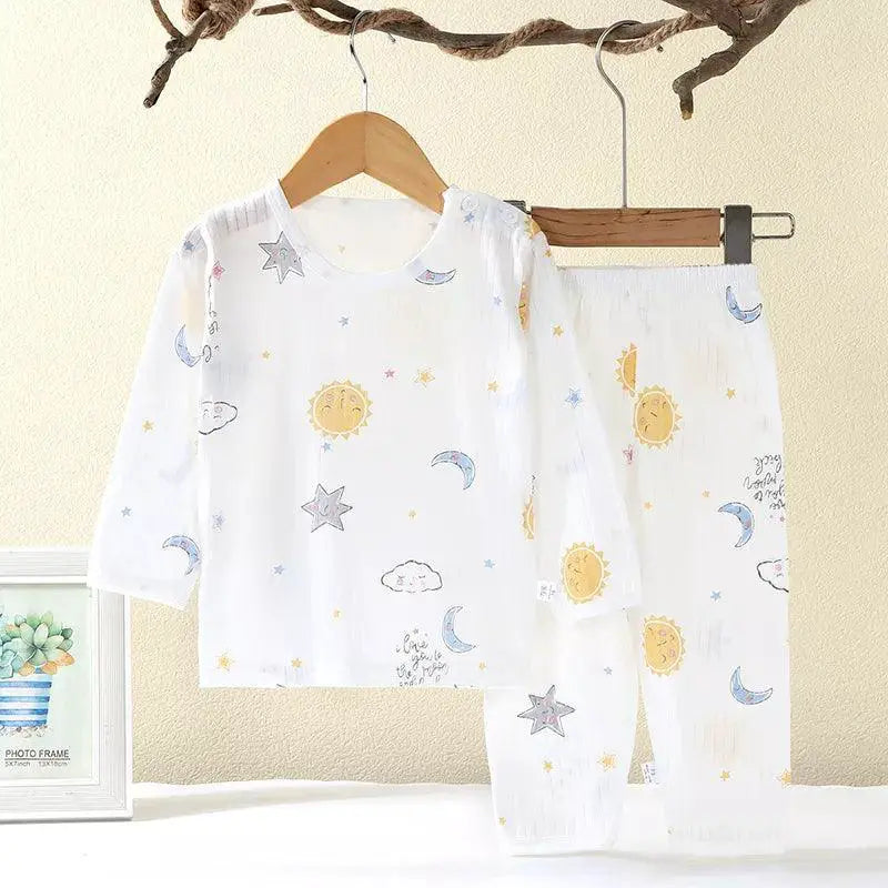 Soft Cotton Kids Pajama Set Cute Cartoon Sleepwear