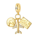Charm Beads Sterling Silver Golden