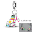 Silver Plated Charm Graduation Campus