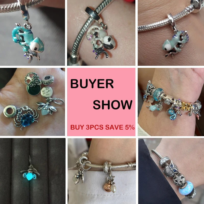 Charm Sterling Silver Luminous Firefly