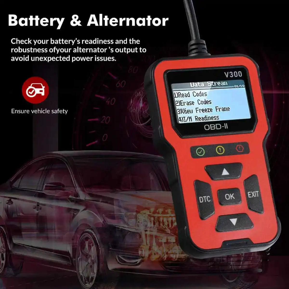 V300 OBD2 Scanner Auto Car Diagnostic Tool with Color Screen ABS ECU ODB2 Auto Scanner Vehicle Diagnostic Tool