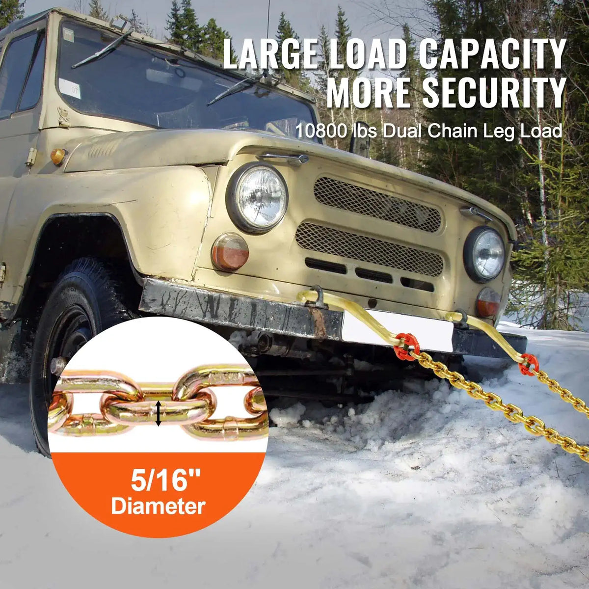 Tow Chain With J And Grab Hook — product image 3