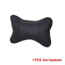 Car Neck Pillow PU Leather Headrest Both Sides 1 Pack