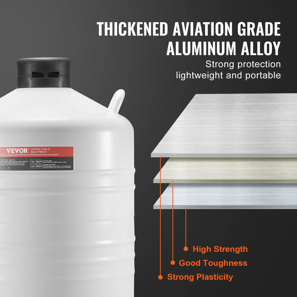 Aluminum Storage Dewar Tank — product view 3