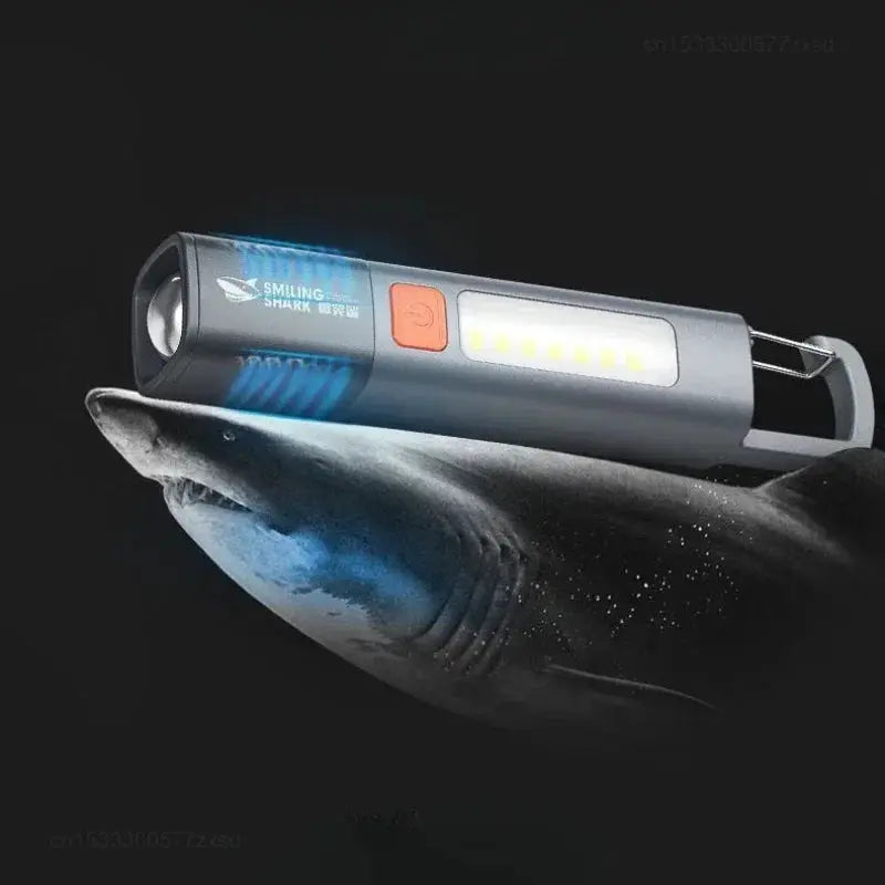 Smiling Shark Outdoor Flashlight Strong Light Mini Lamp