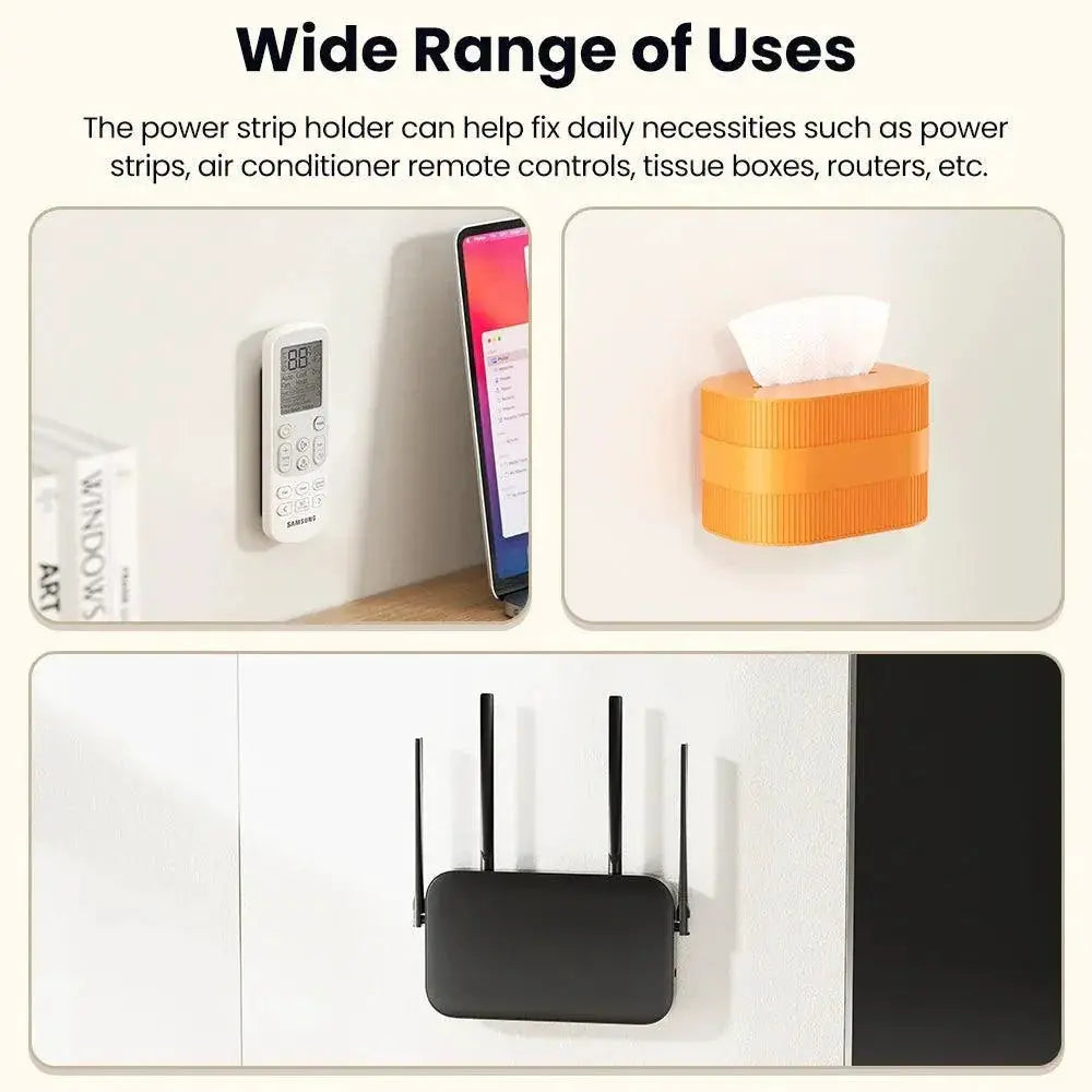 Toocki Adhesive Power Strip Holder For Kitchen And Office