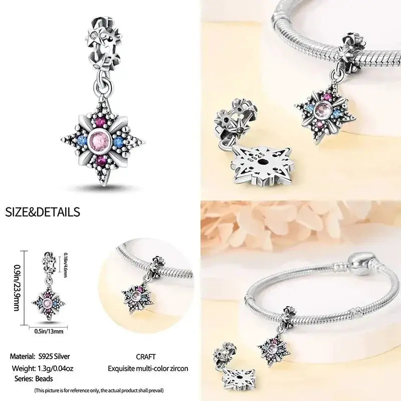 Lotus Charm Beads for Pandach Bracelet Sterling Silver