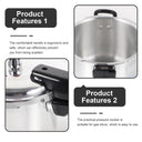 High-Quality Aluminum Pressure Cooker for Induction Gas Stoves 2.5L