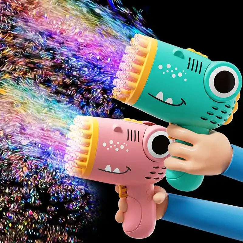 40 Hole Dinosaur Bubble Gun For Outdoor Parties And Events - OurLum.com