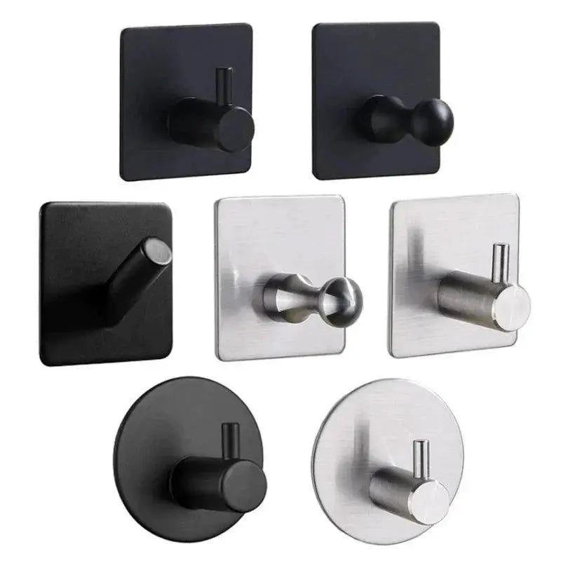Premium Stainless Steel Bathroom Hooks Organizer Set Of 2