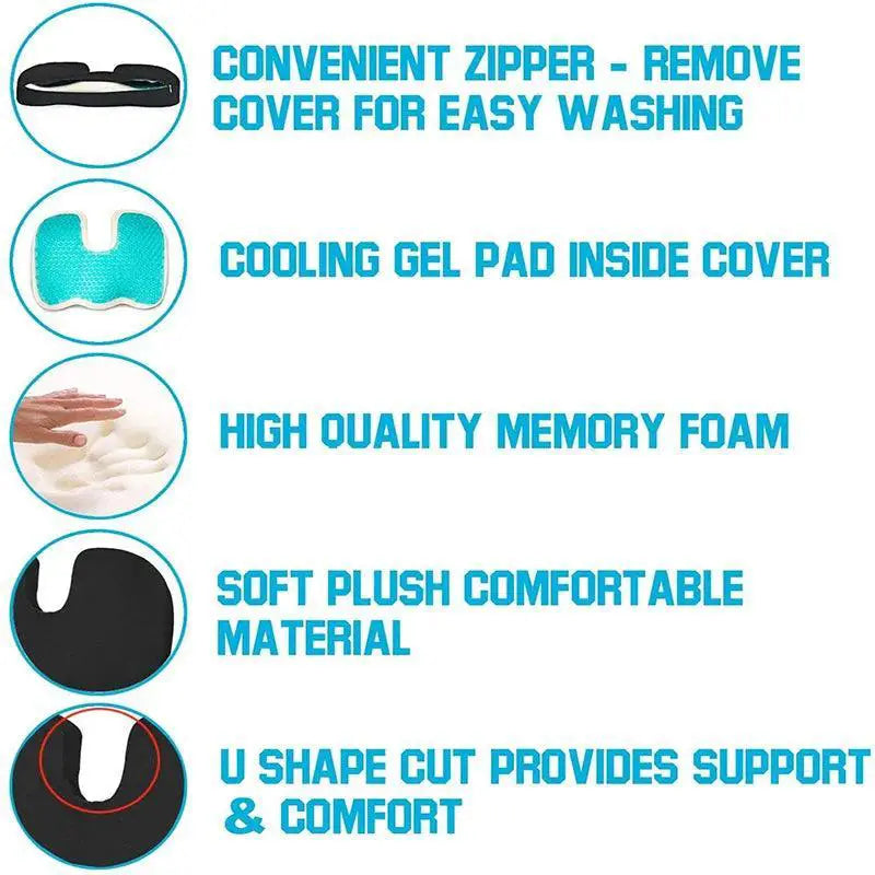 Orthopedic U Shape Memory Foam Tailbone Relief Cushion