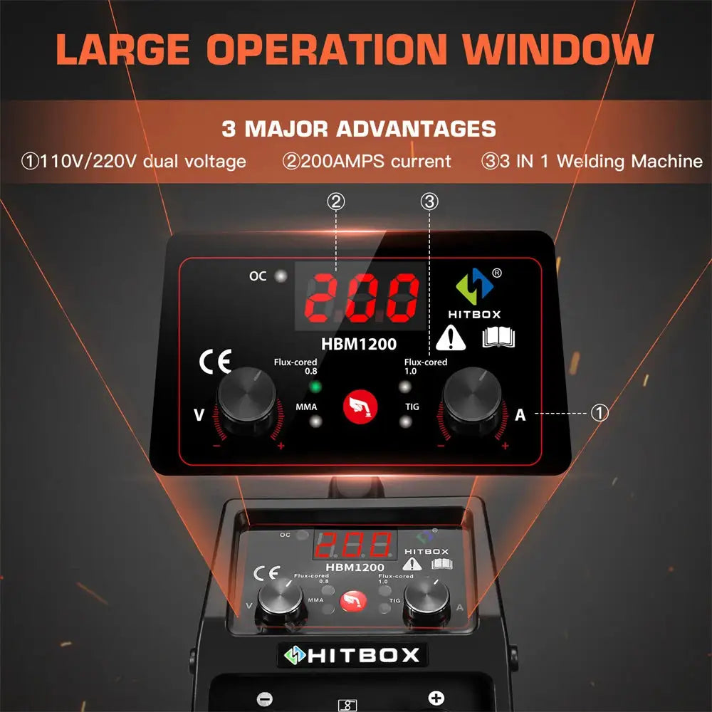 HITBOX HBM1200 Multi-Process Inverter Welder — product view 5