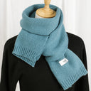 Women's Solid Color Wool Knitted Warm Thickened Scarf Gaiter