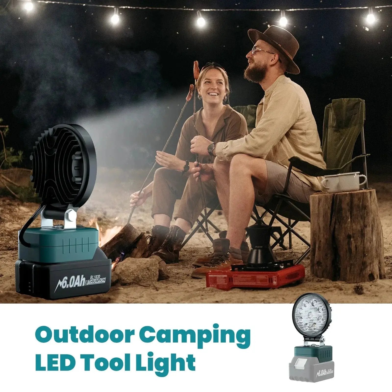 Super Bright 18V Waterproof LED Work Light 180 Rotation