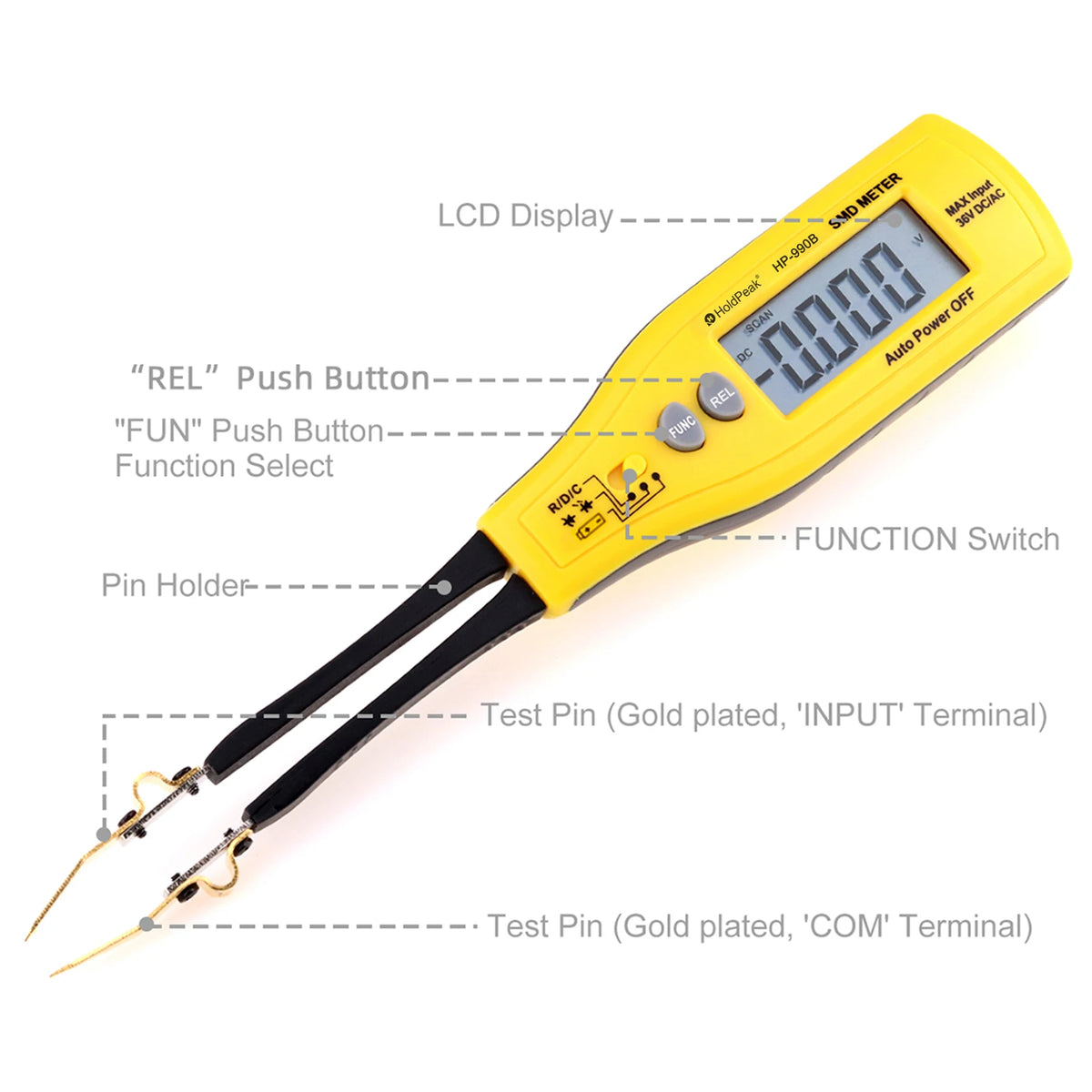 HoldPeak SMD Component Tester – Digital Resistance/Capacitance — product view 5