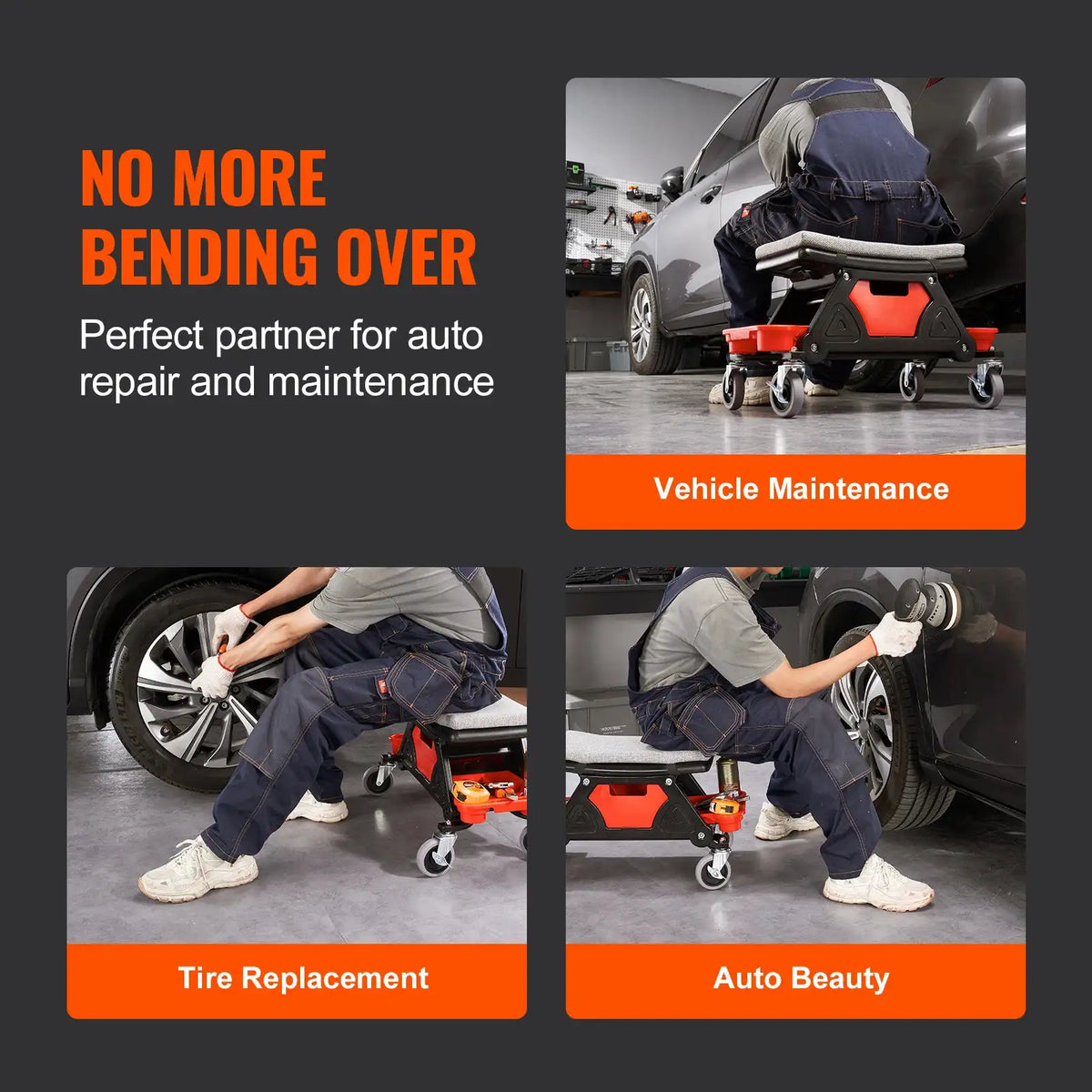 Heavy Duty Rolling Mechanic Seat — product image 6