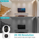 2K 4MP WiFi PTZ Security Camera with AI Tracking Features