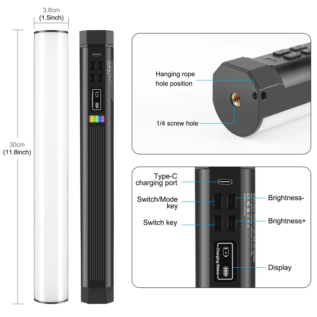 PULUZ Portable Magnetic Full Color