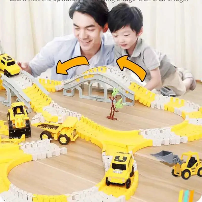 Children Electric Track Car Set For Creative Play Fun