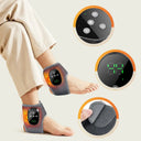 Electric Foot Ankle Massager 4 Mode Vibration 4 Level Hot Compress Timer Massage Support Ankle Brace Fascia Muscle Relax